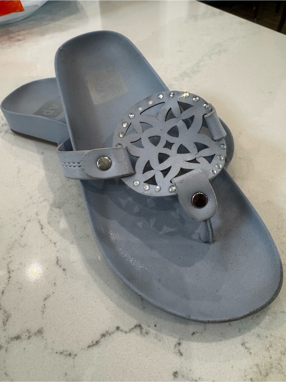 Toddler girl DV by Dolce Vita Light Blue Cutout Medallion Toe-Post Sandal
